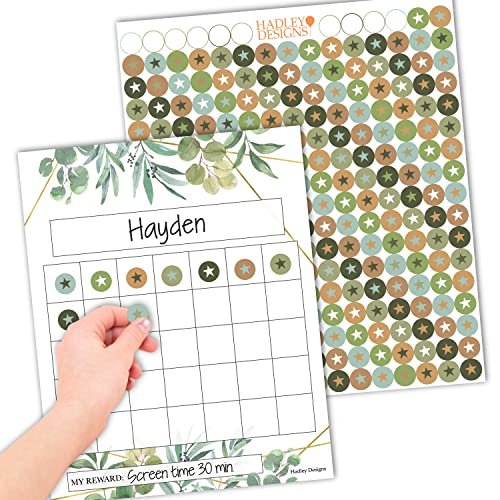 Geo Greenery Incentive Charts | Set of 25 | Home Essentials