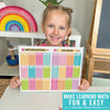 Colorful Pastel Math Cheat Sheets | Double-Sided Multiplication & Division | Classroom Supplies