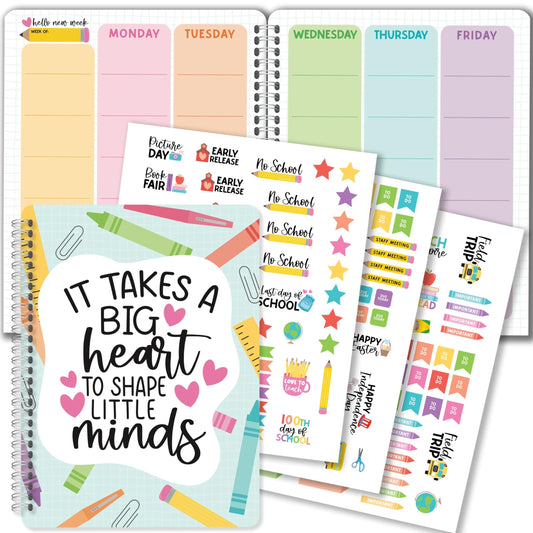 Colorful Doodles Undated Teacher Planner | 2025-2026 | Teaching Supplies