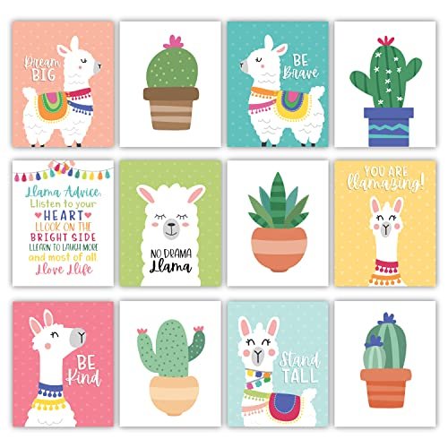 Llama Children's Wall Art | Set of 6 | Home Decor