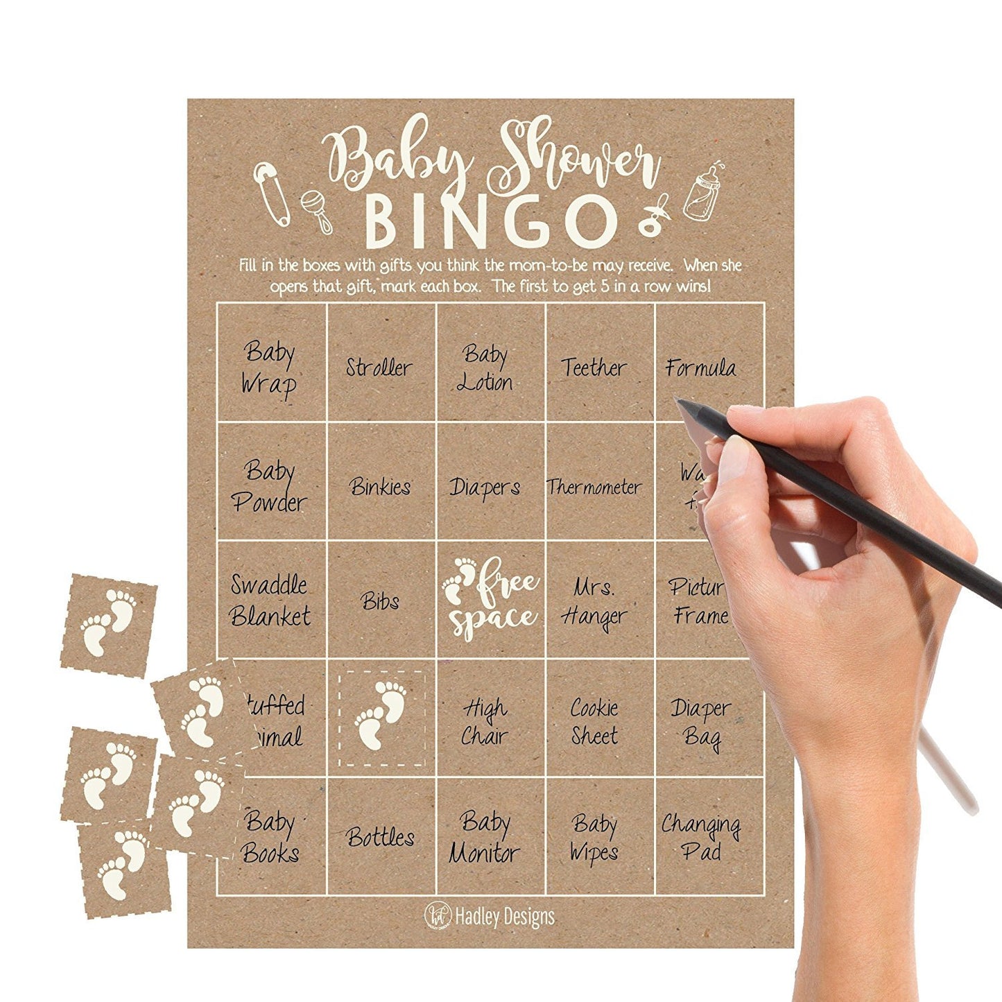 Bingo | Set of 25 | Baby Shower Games