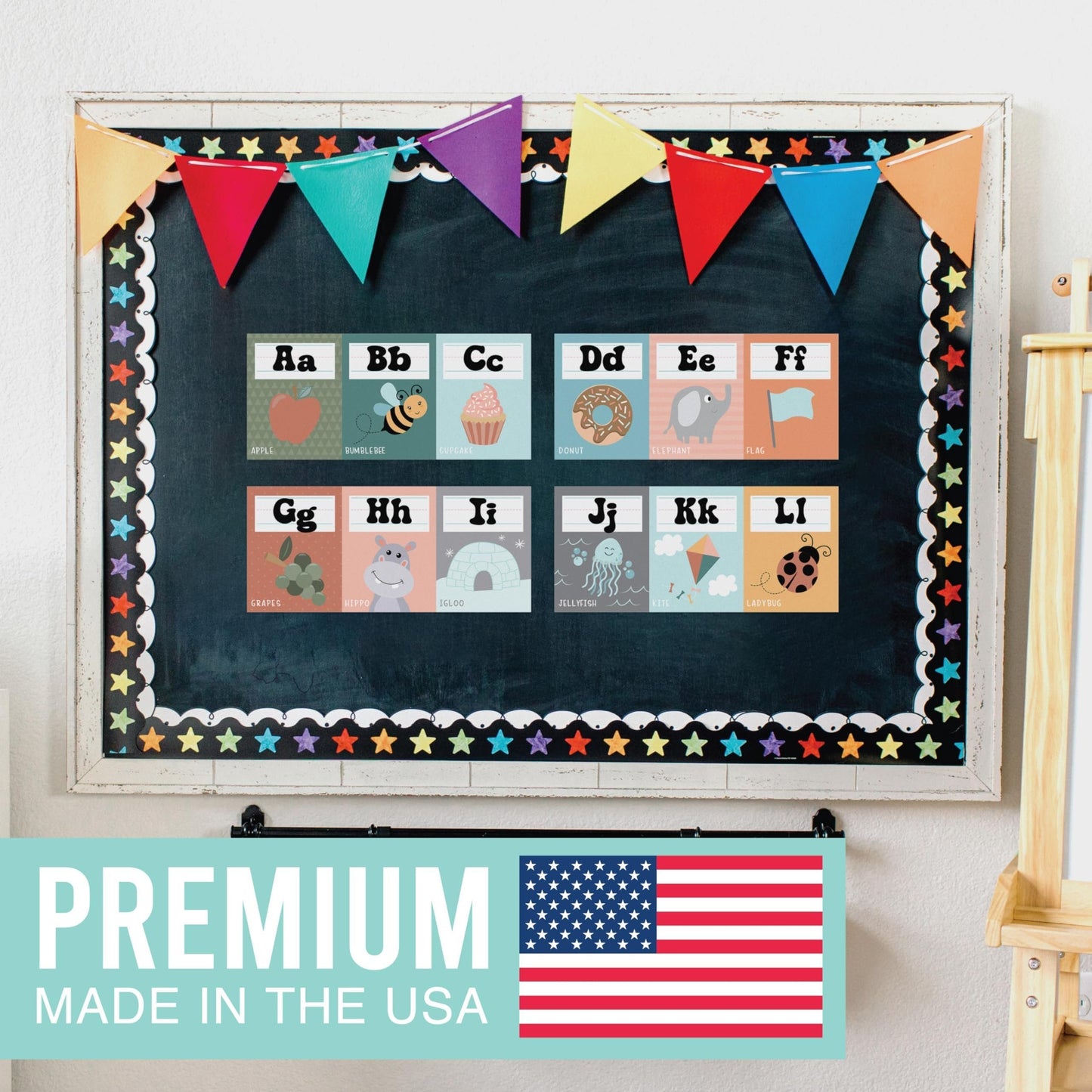 Retro Alphabet Bulletin Board Set | Classroom Supplies | Educational Decor