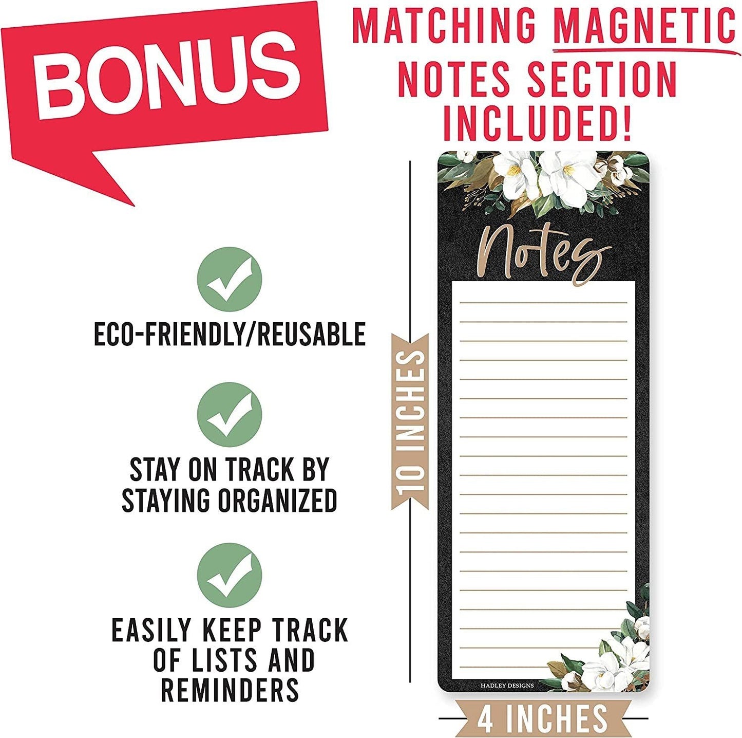 Magnolia Magnetic Calendar | Dry-Erase | Calendars & Planners