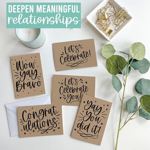 Folded Congratulations Cards | Set of 24 | Cards & Party | Envelopes Included
