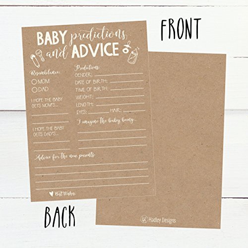 Baby Advice & Prediction Games | Set of 50 | Baby Shower Games
