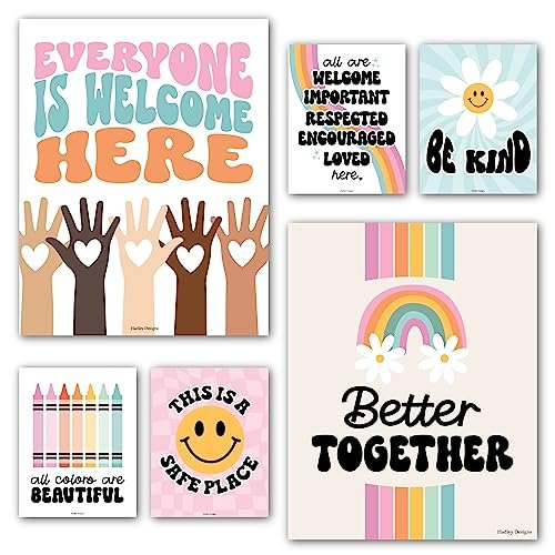 Retro Diversity Posters | Set of 6 | Educational Posters