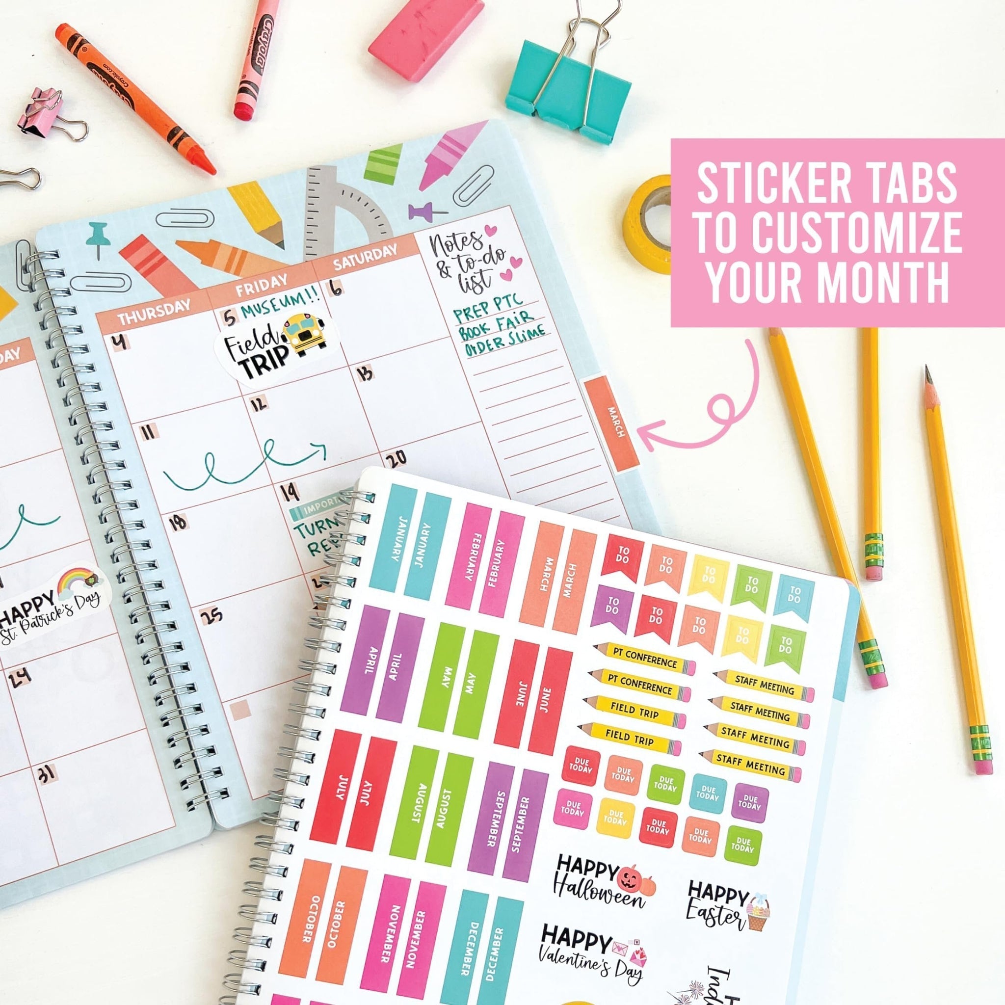 Undated Teacher Planner | 2025-2026 | Teaching Supplies - SAMPLE