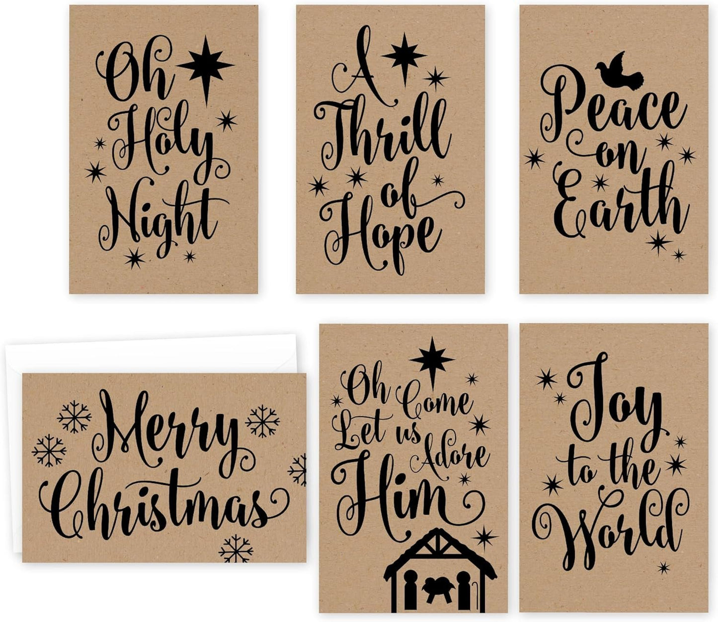 Folded Religious Christmas Cards | Set of 24 | Greeting Cards