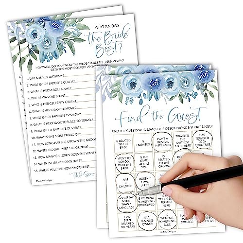 Who Knows The Bride Best | Find The Guest | Set of 20 | Bridal Shower Games