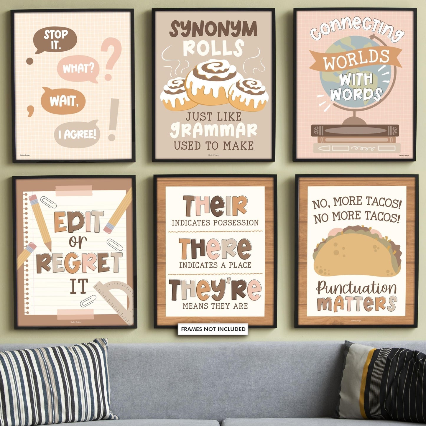 English Motivational Posters | Set of 6 | Educational Posters