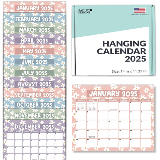 Daisy Large Wall Calendar | 2025-2026 | 18 Month | Home & Office