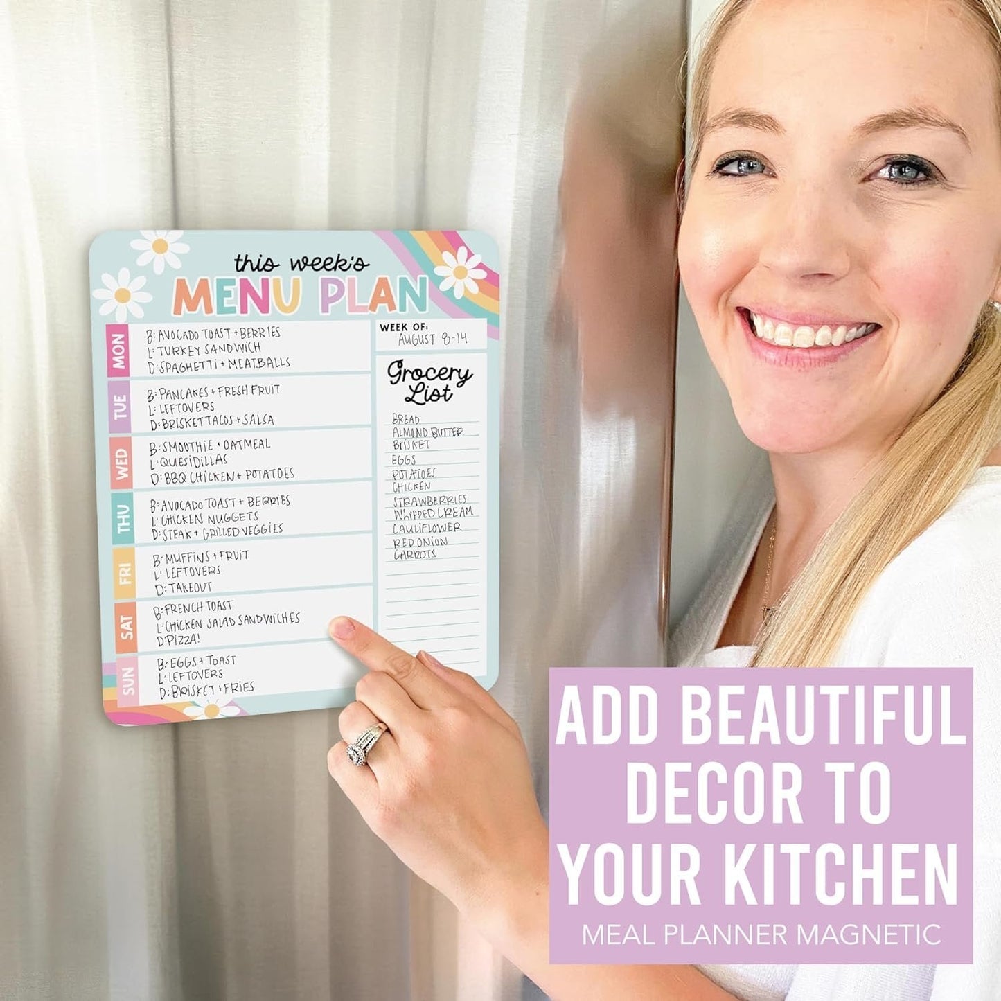 Retro Magnetic Meal Planner | Weekly | Calendar & Planners