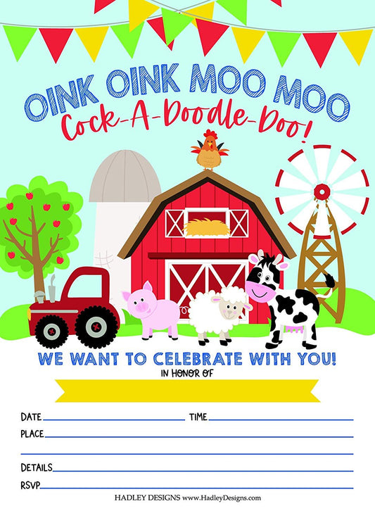 Gender Neutral Birthday Invitations | Set of 25 | Kid's Party