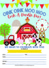 Gender Neutral Birthday Invitations | Set of 25 | Kid's Party