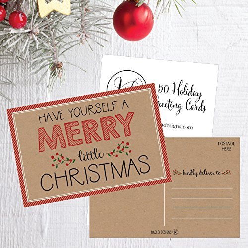 Christmas Holiday Postcards | Set of 50 | Greeting Cards