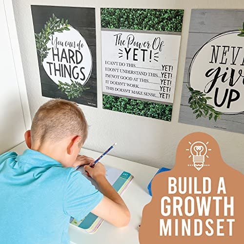 Farmhouse Modern Classroom Motivational Posters | Set of 9 | Educational Supplies