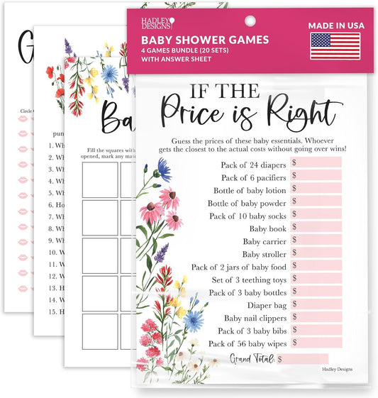 40 Floral Baby Shower Games For Girl - Baby Games For Baby Shower Bingo Game Girl, Guess Who Mommy Or Daddy Baby Shower Game, The Price Is Right Baby Shower Game, Funny Baby Shower Games Dad Jokes