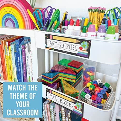 Colorful Chalk Classsroom Labels | Set of 25 | Classroom Supplies