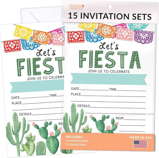 15 Mexican Fiesta Birthday Invitations Girl - Kids Birthday Invitations Boy, Fiesta Birthday Party Invitations For Boys, Mexican Birthday Invites For Boy, Invitation Cards, Birthday Party Invites Boy