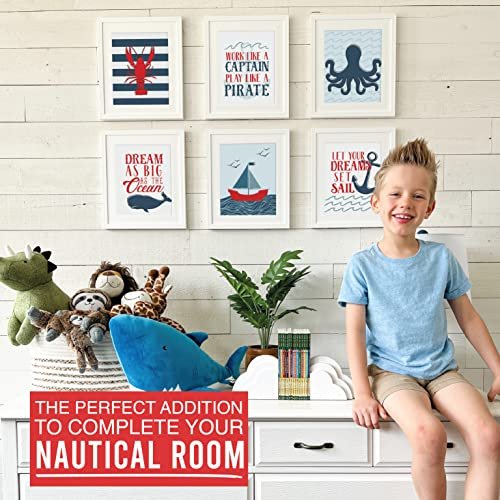 Nautical Children's Wall Art | Set of 6 | Home Decor