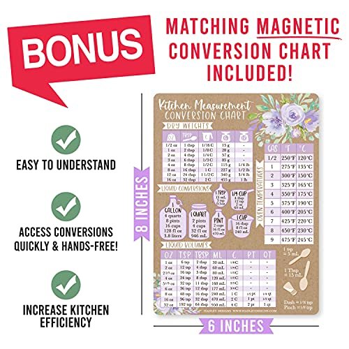 Purple Kraft Floral Magnetic Meal Planner | Weekly | Calendar & Planners