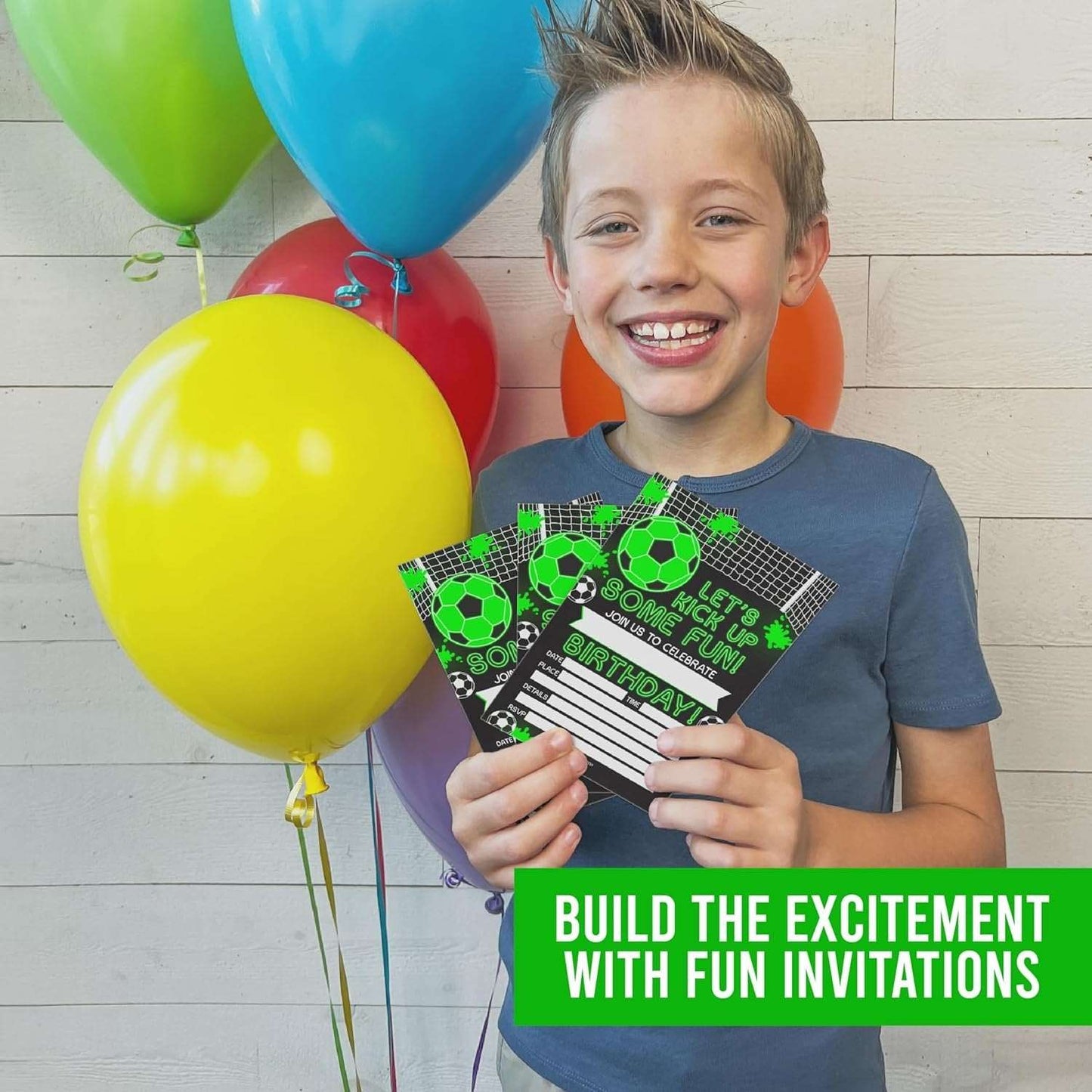 15 Soccer Birthday Invitations For Boys - Sports Birthday Invites For Boy, Soccer Birthday Party Invitations For Boys Birthday Invitation, Boy Birthday Invitations, Neon Invitations For Birthday Party