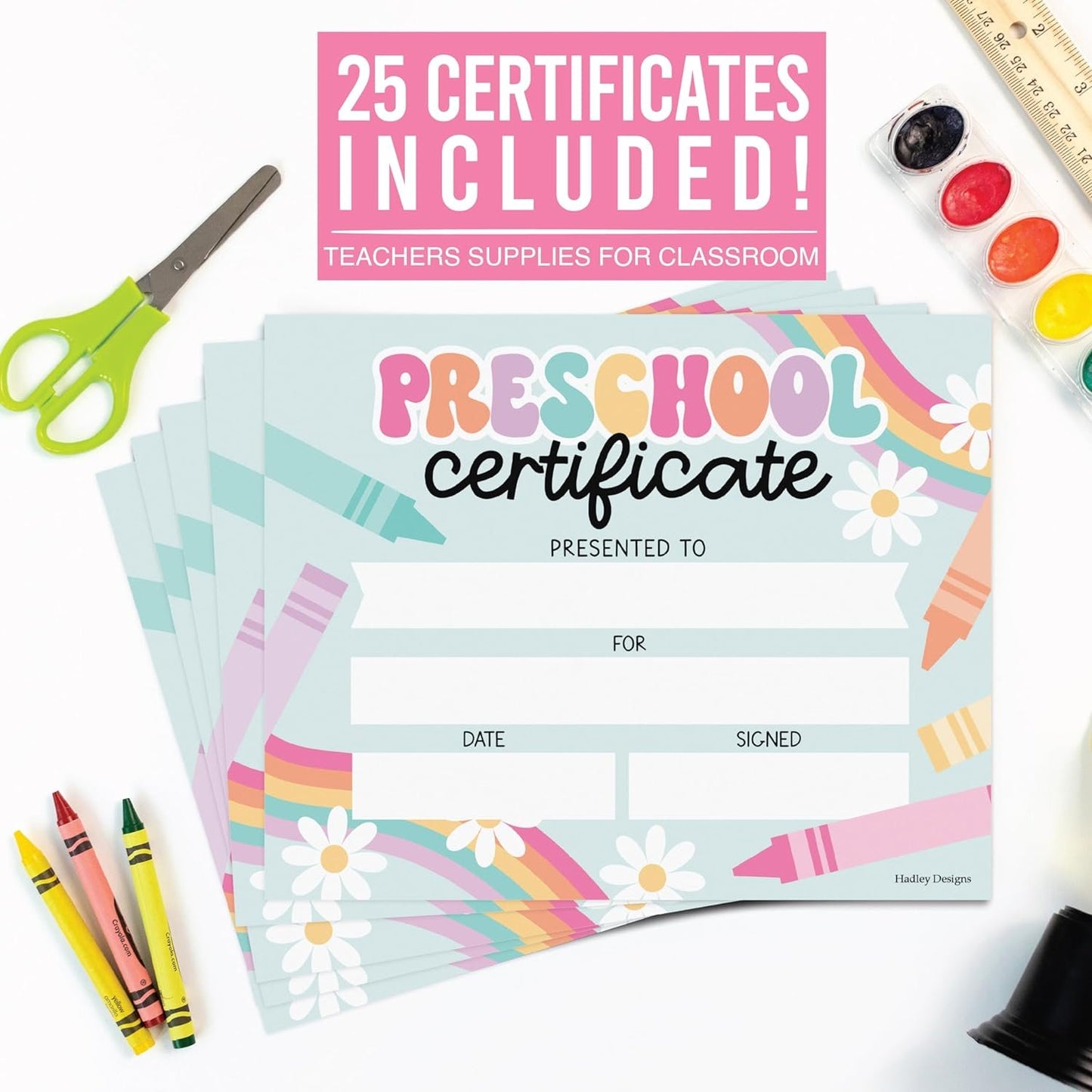 25 Retro Preschool Graduation Certificates - Prek Diploma Certificate of Achievement, Preschool Diploma Certificate for Kids, Preschool Certificates, Pre K Certificates, Prek Graduation Certificates