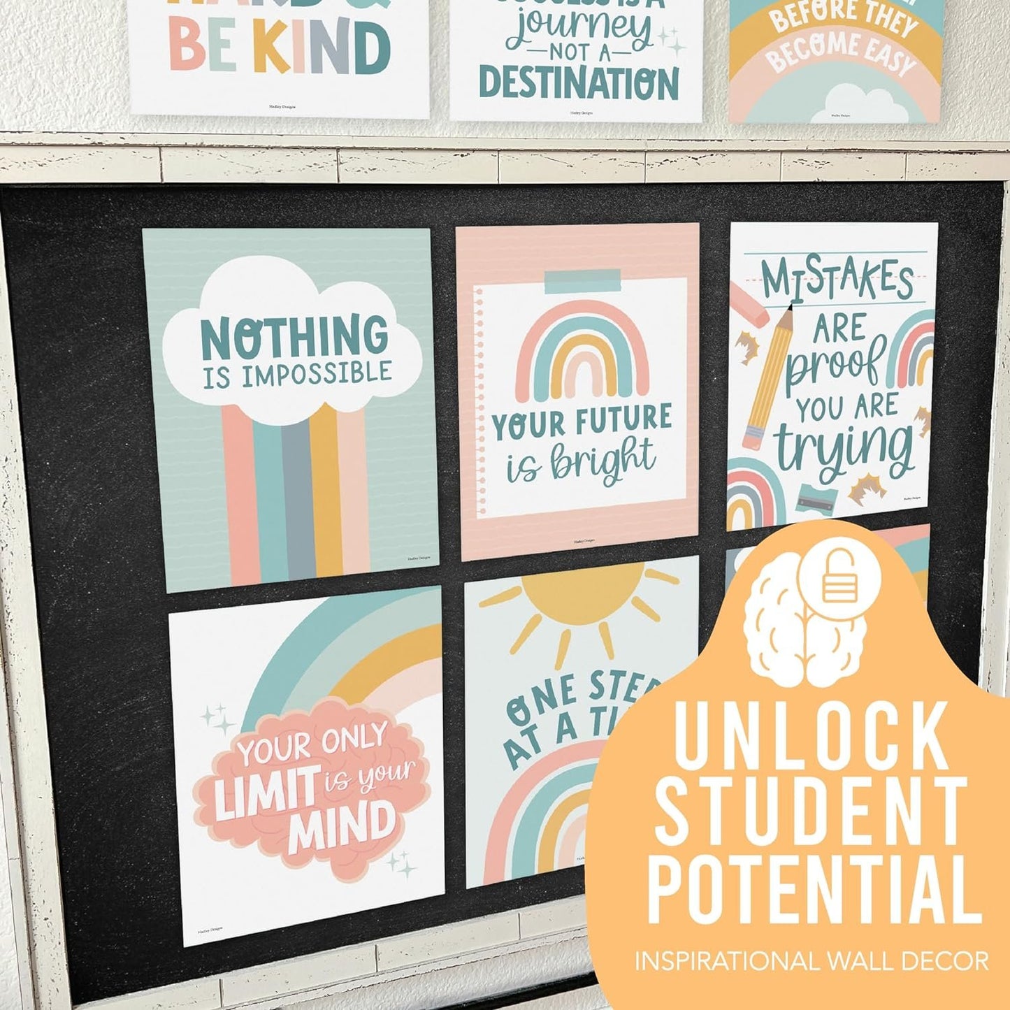 9 Boho Classroom Motivational Posters For Classroom Decor - Inspirational Posters For Classroom Posters Middle School Posters, Positive Posters For Classroom Decorations For Teachers Elementary