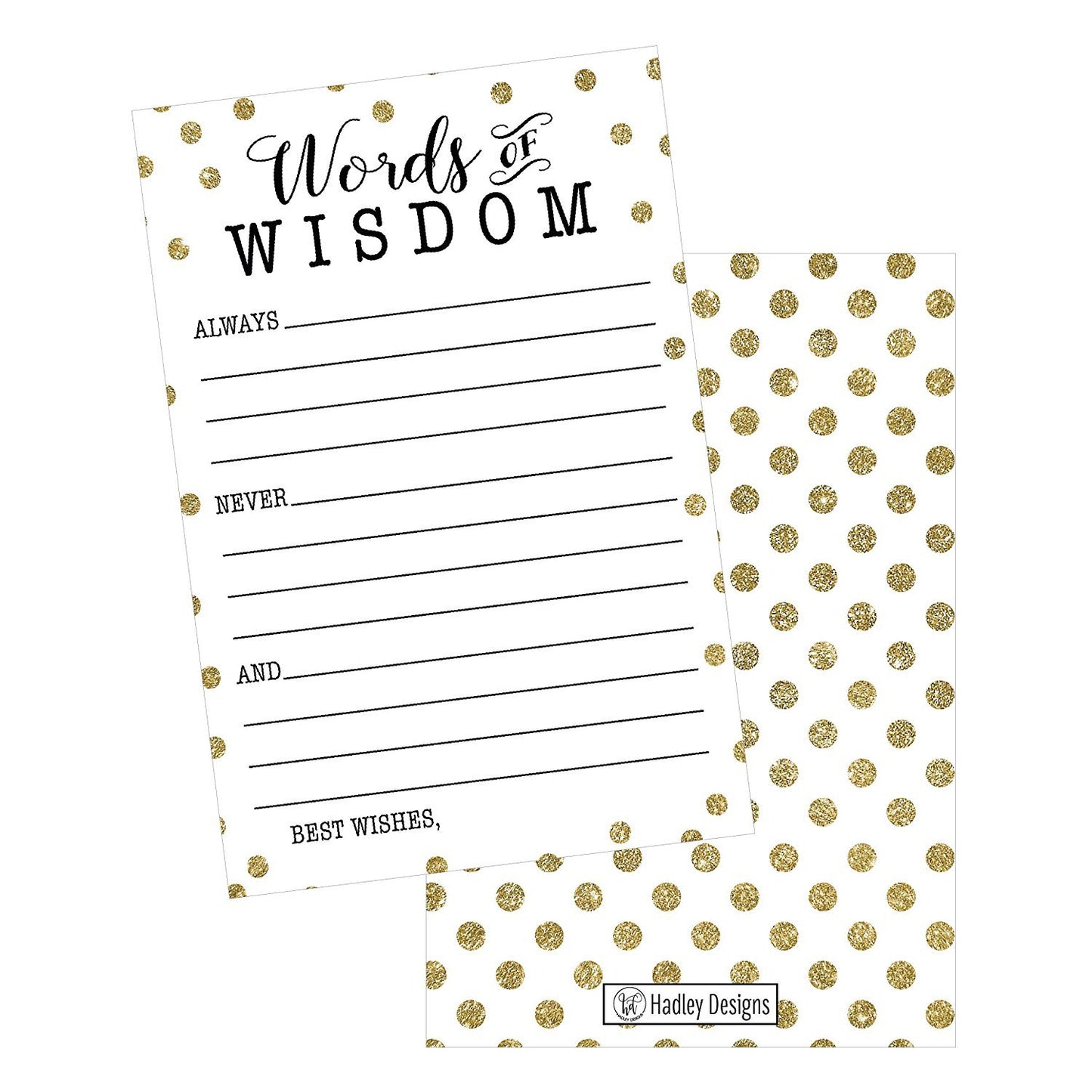 Glitter Dots Words of Wisdom Advice Cards | Set of 50