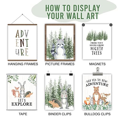 Woodland Children's Wall Art | Set of 6 | Nursery Decor