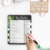 Farmhouse Greenery Magnetic Meal Planner | Weekly | Calendar & Planners