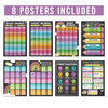 Colorful Chalk Sight Words Posters | Set of 8 | Educational Posters