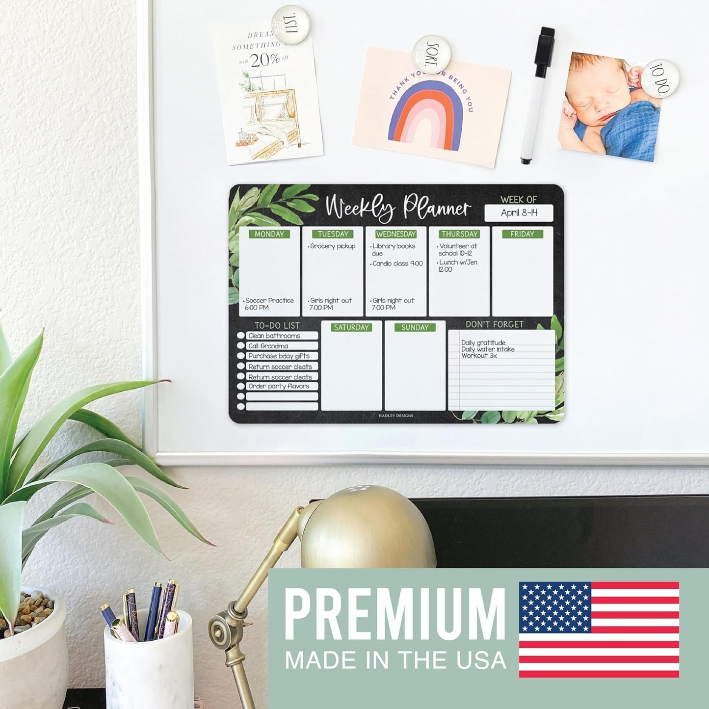 Farmhouse Fridge Weekly Calendar | Magnetic & Dry Erase | Calendars & Planners