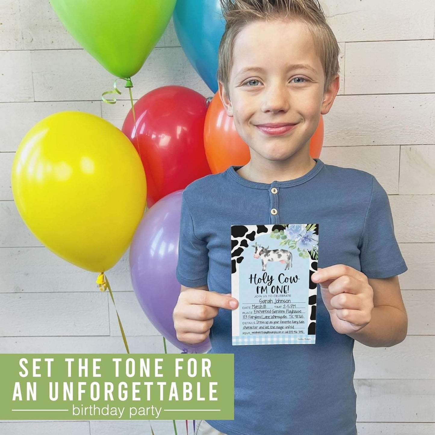 15 Holy Cow Im One Birthday Invitations For Boys - Cow Birthday Invites, Birthday Party Invitations For Boys Birthday Invitation, Boy Birthday Invitations Boy, Holy Cow Invitations For Birthday Party