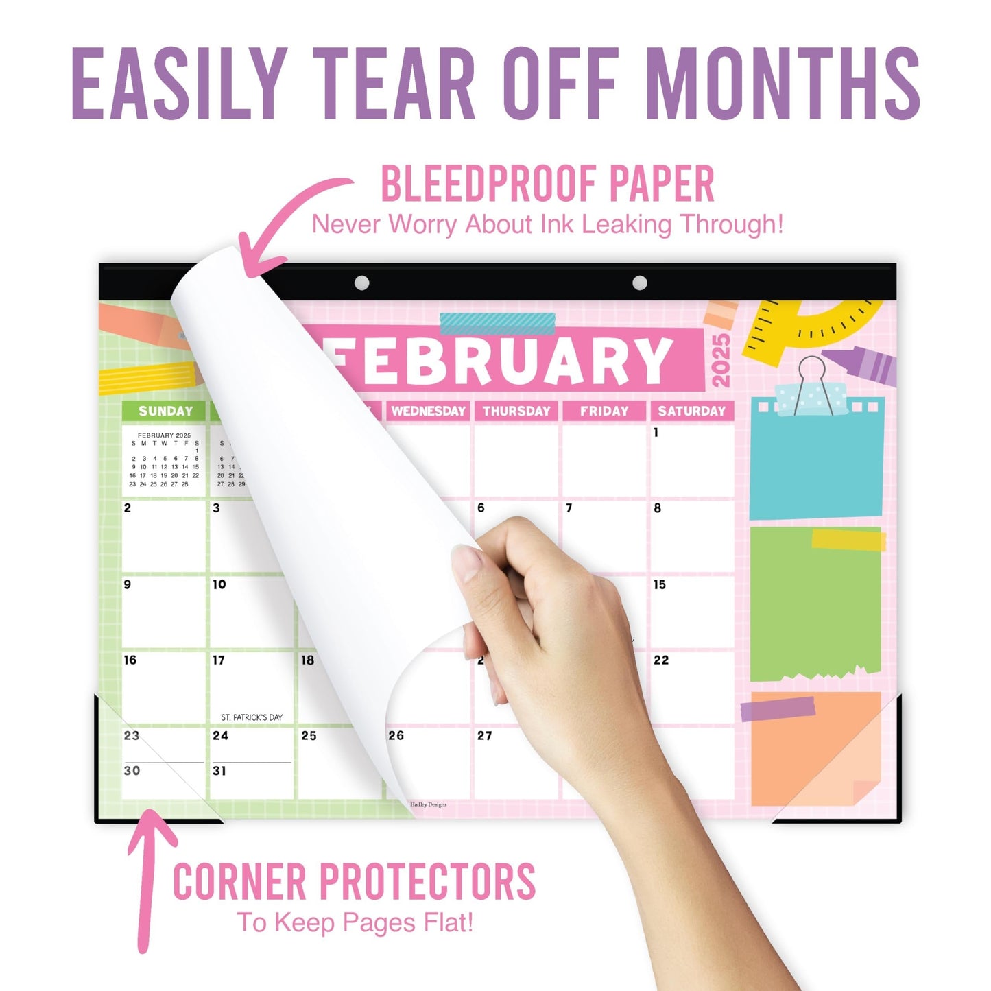 Office Doodle Large Desk Calendar | 18-Month | 2025-2026 | Calendars & Planners