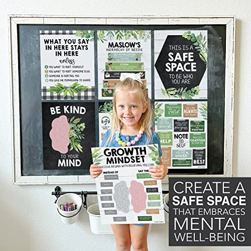 Farmhouse Mental Health Posters | Set of 9 | Classroom Decor