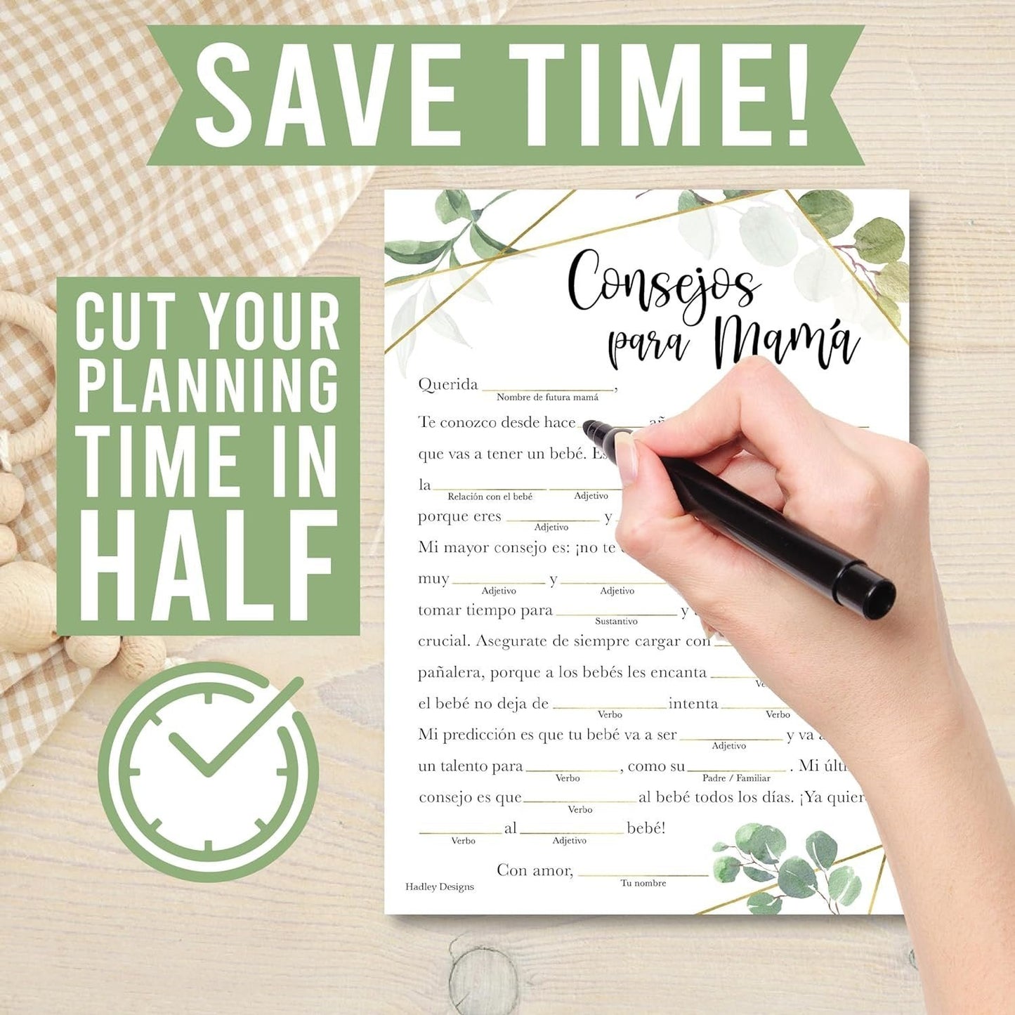 Word Search & Mad Libs | Set of 20 | Spanish Baby Shower Games