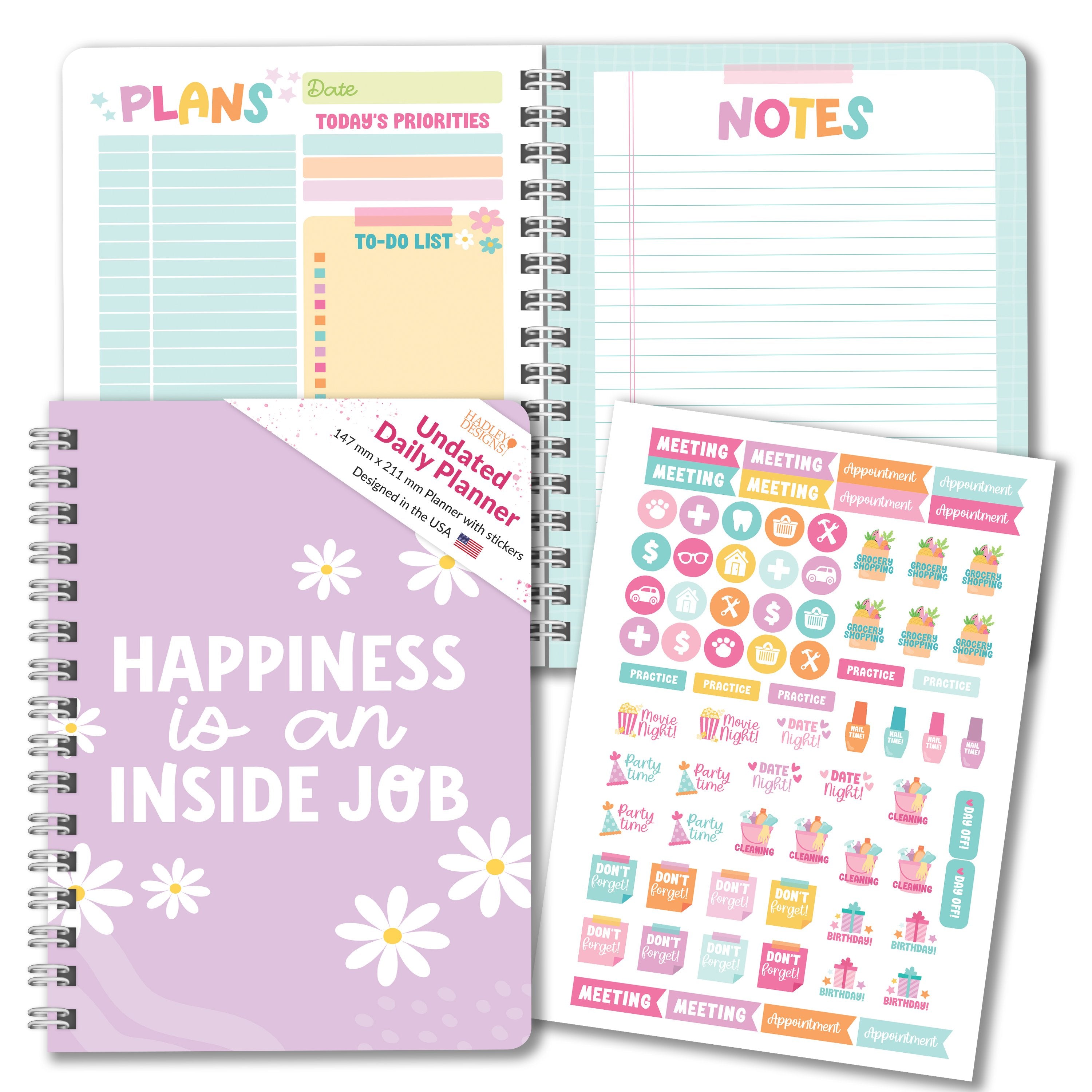 Daily Planner | Undated | Calendars & Planners - SAMPLE