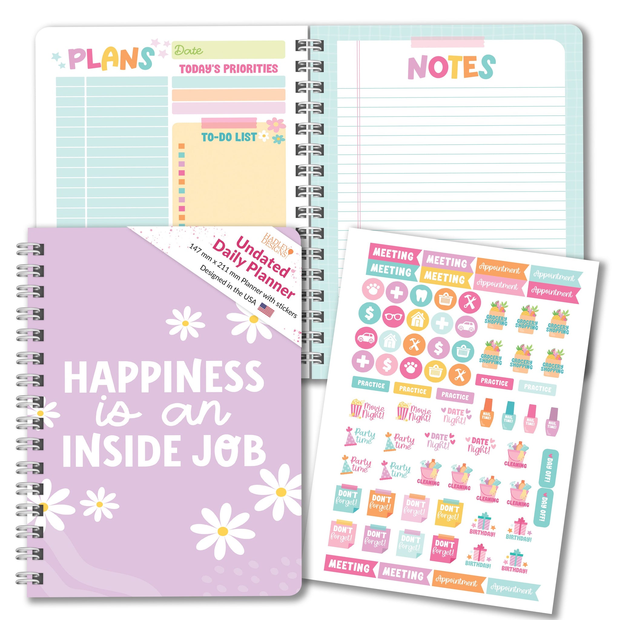 Daily Planner | Undated | Calendars & Planners - SAMPLE