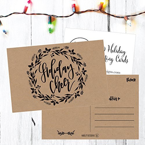 Christmas Holiday Postcards | Set of 50 | Greeting Cards