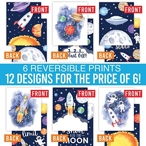 Space Children's Wall Art | Set of 6 | Home Decor