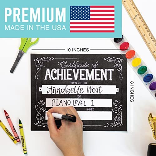 Black & White Chalk Certificate of Achievement | Set of 25 | Awards