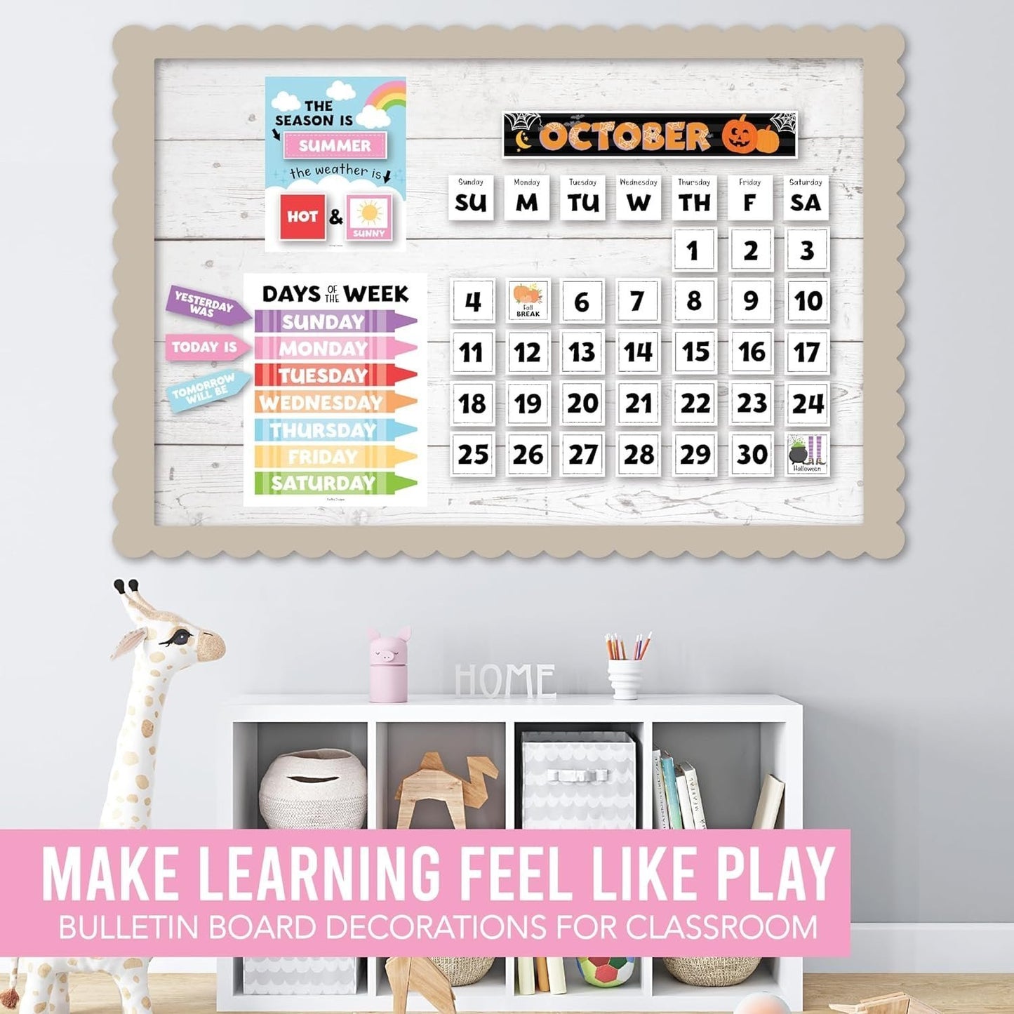 Typography Classroom Calendar | Bulletin Board | Classroom Supplies