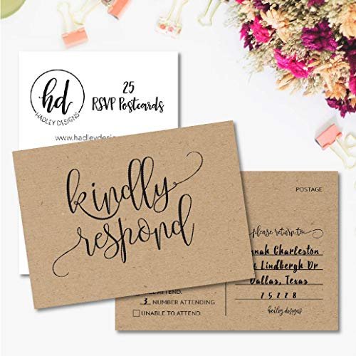 RSVP Postcards | Set of 25 | Greeting Cards