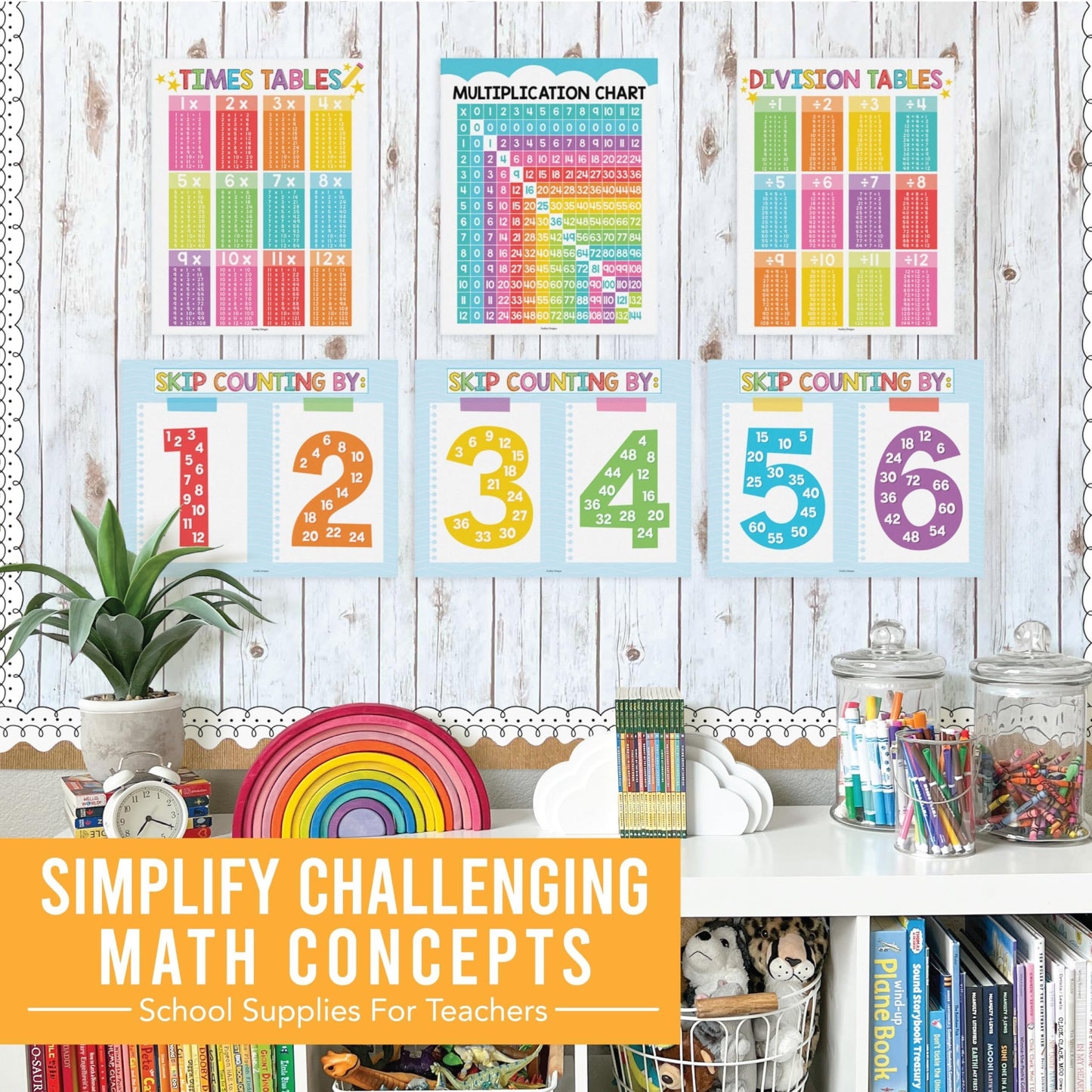 Colorful Multiplication Posters | Set of 9 | Classroom Supplies