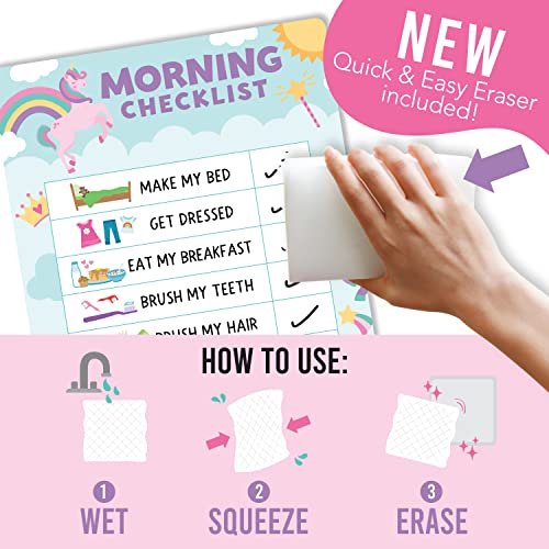 Unicorn Day & Night Routine Charts | Daily Schedule | Educational Charts