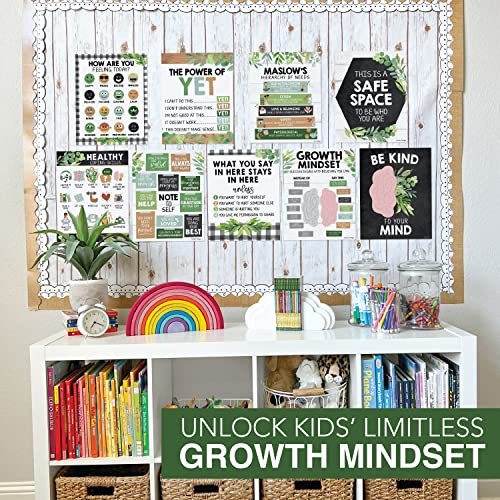 Farmhouse Mental Health Posters | Set of 9 | Classroom Decor