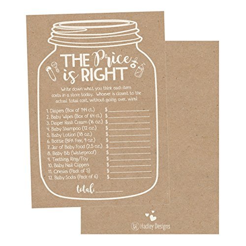 The Price is Right Game | Set of 25 | Baby Shower Games