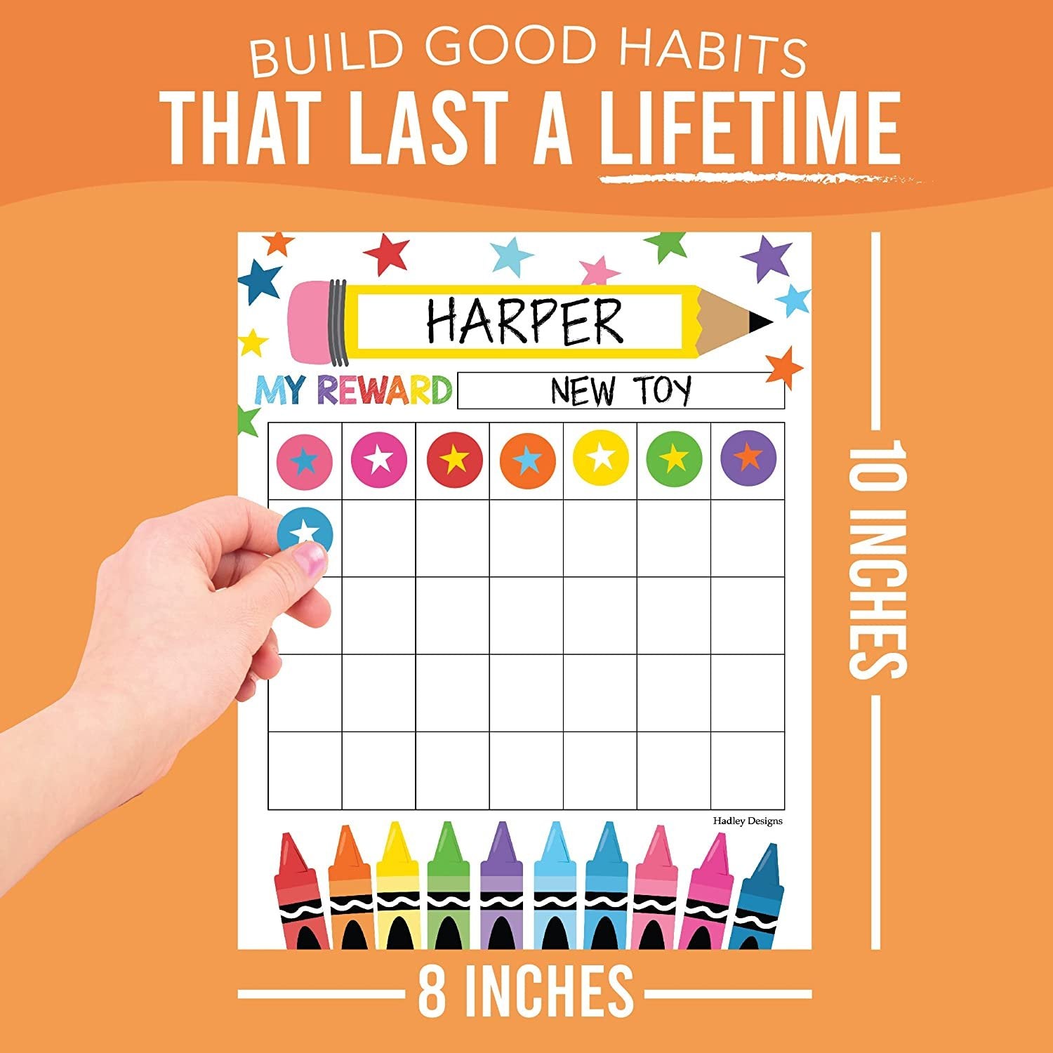 Pack With Incentive Incentive Charts, Colorful 25 Pack – Hadley Designs