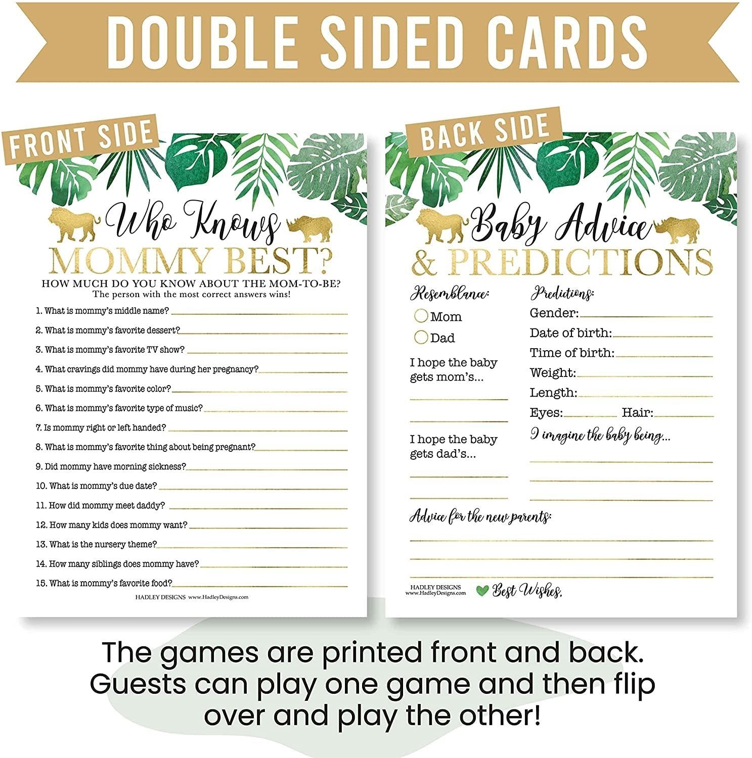 Giant Party Game Bundle | Set of 75 | Baby Shower Games